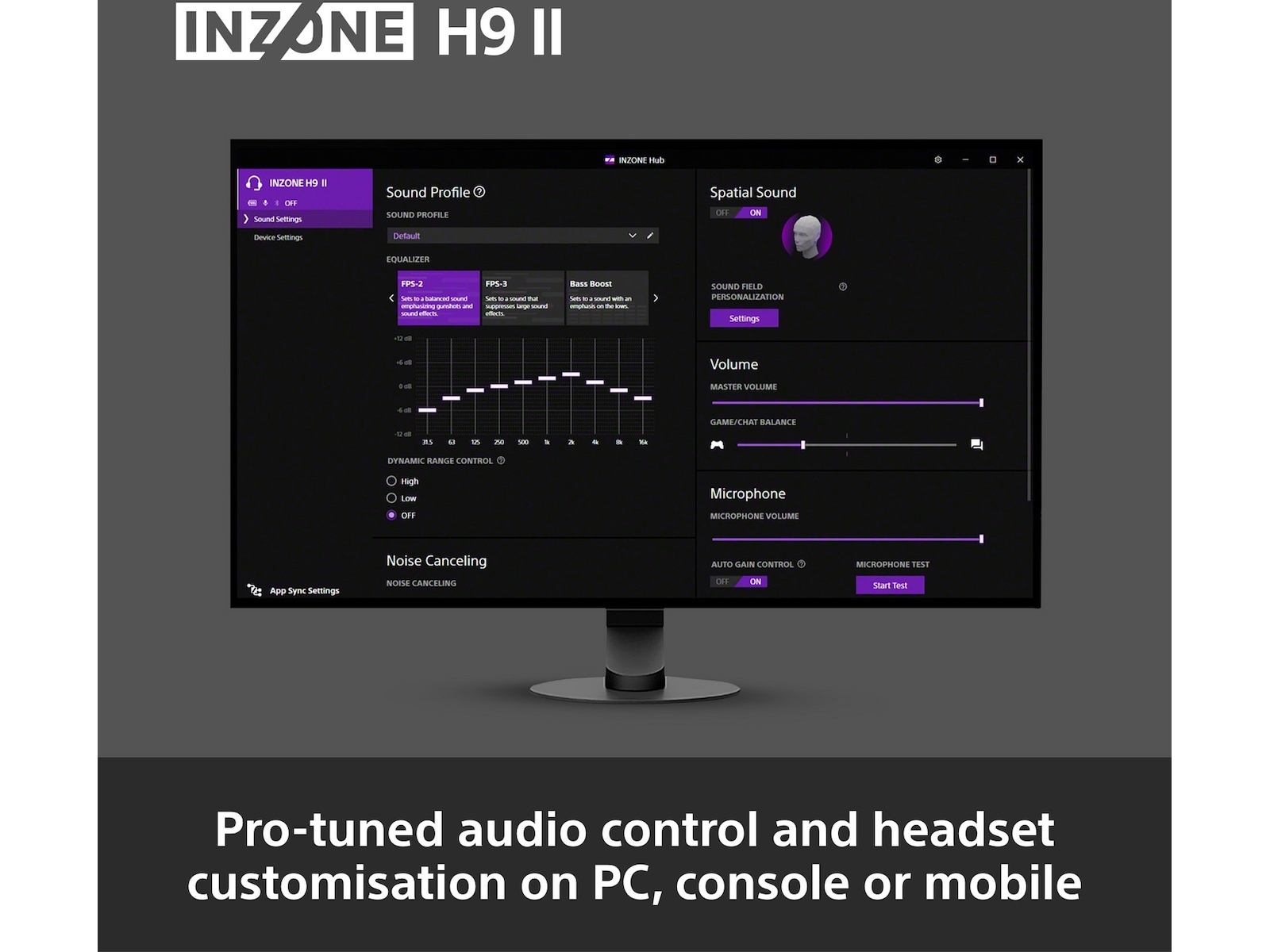 Sony INZONE H9 II Trådløst Støydempende Headset (svart) Gamingheadset