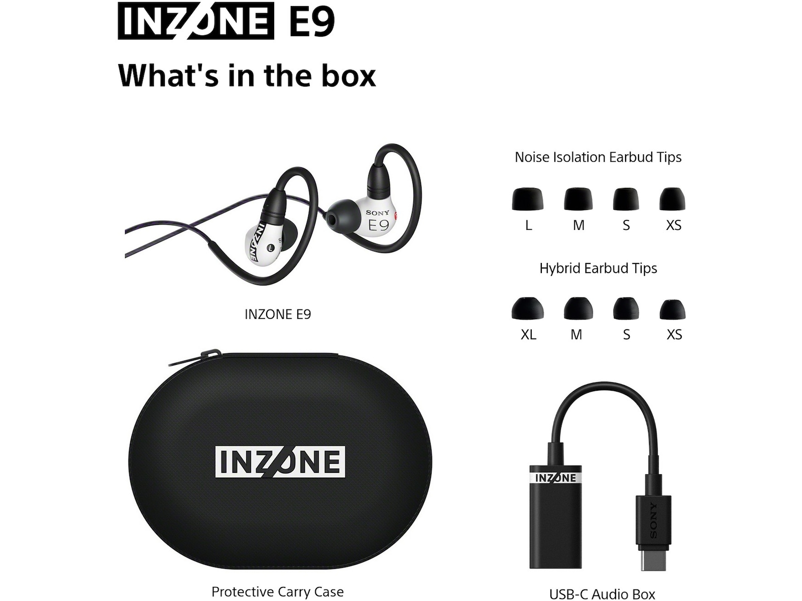 Sony INZONE E9 In-Ear Gaming Ørepropper (hvit) Ørepropper