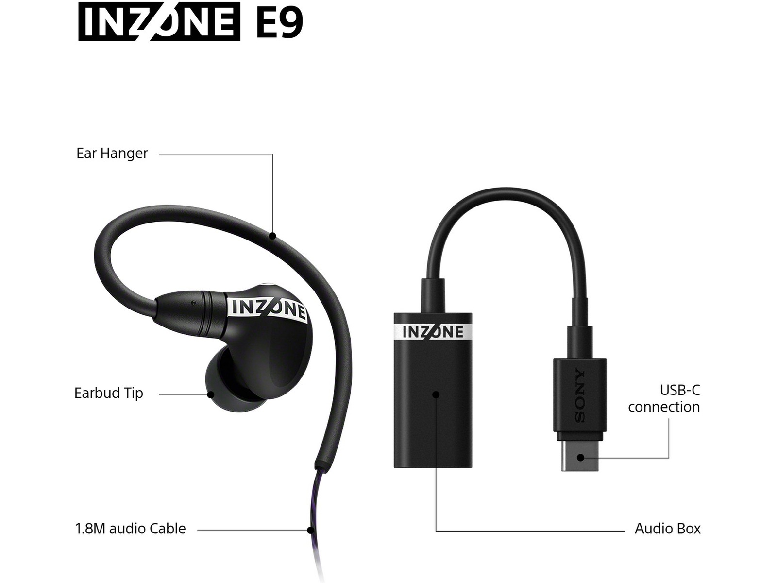 Sony INZONE E9 In-Ear Gaming Ørepropper (svart) Ørepropper