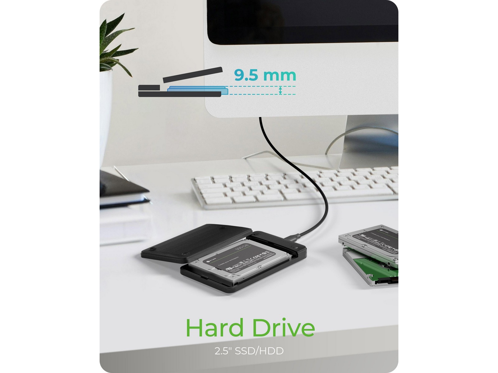 Icy Box 2.5" SATA HDD/SSD kabinett Eksterne kabinetter