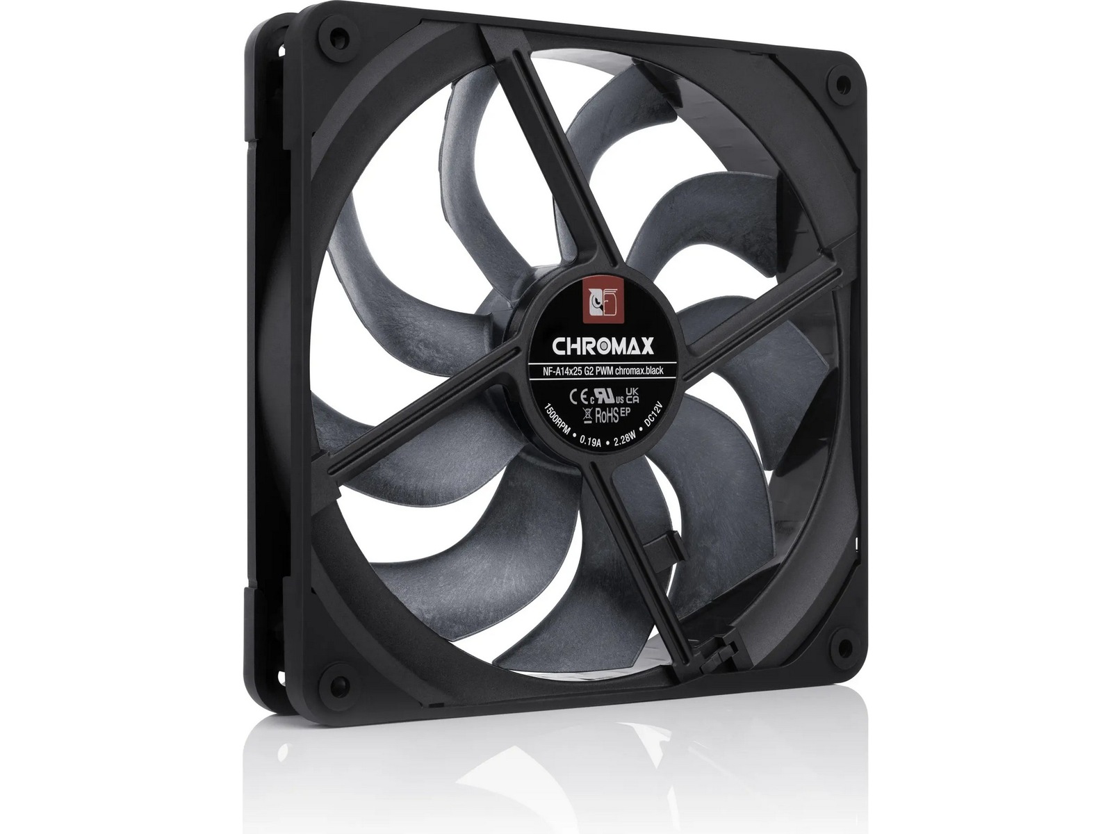 Noctua NF-A14x25 G2 PWM chromax.black Vifte Vifter