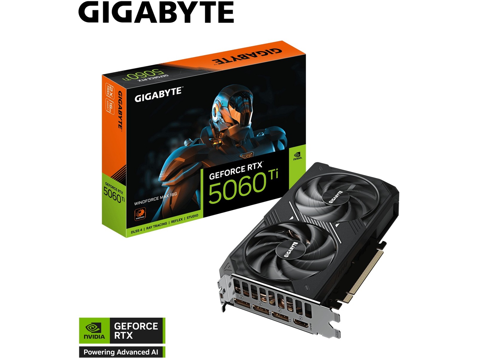 Gigabyte GeForce RTX 5060 Ti WINDFORCE MAX Skjermkort