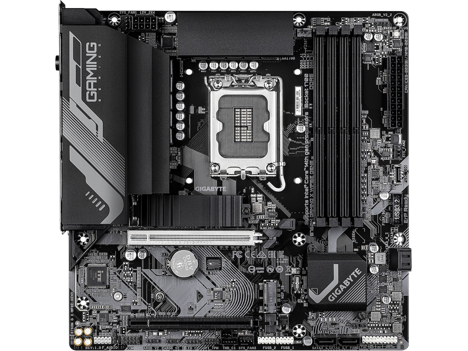 Gigabyte B760M GAMING X WF6E GEN5 hovedkort Intel Socket