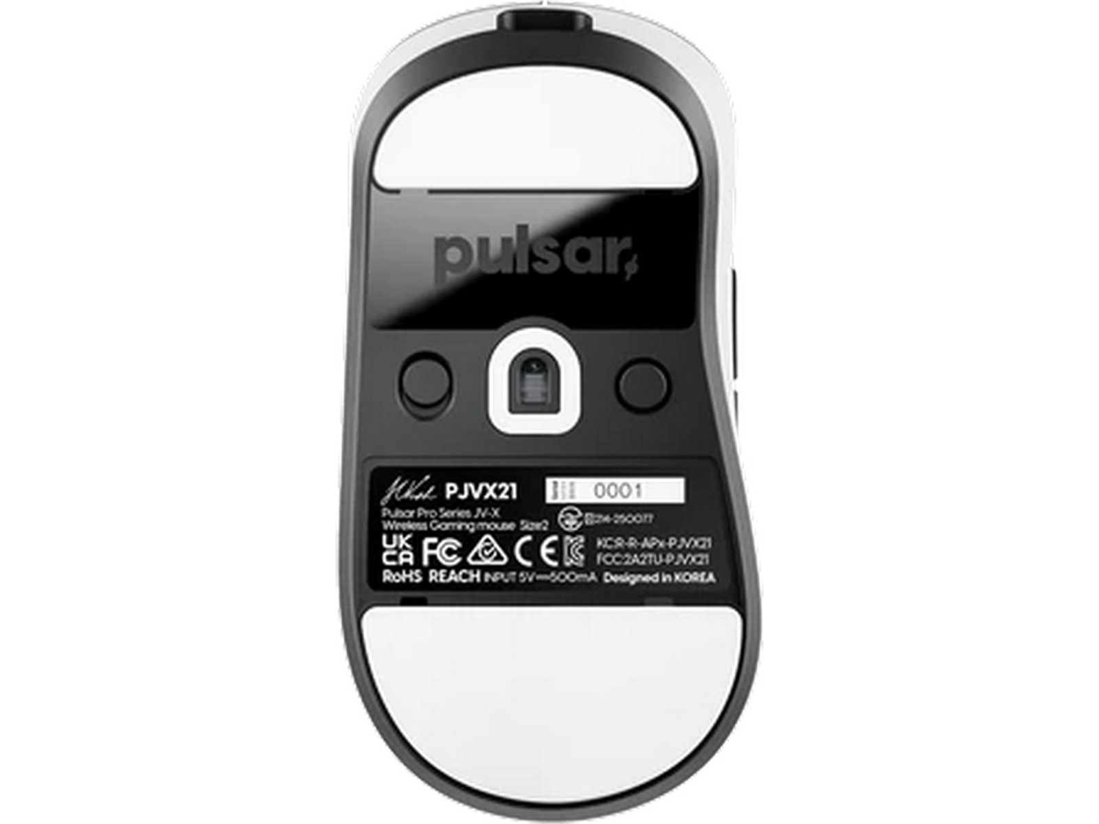 Pulsar Pro Series JV-X gamingmus medium (hvit) Gamingmus