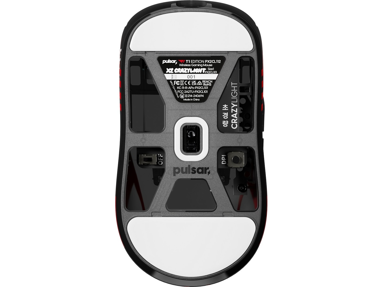 Pulsar X2 CRAZYLIGHT Mini trådløs gamingmus T1 Edition (sort) Gamingmus