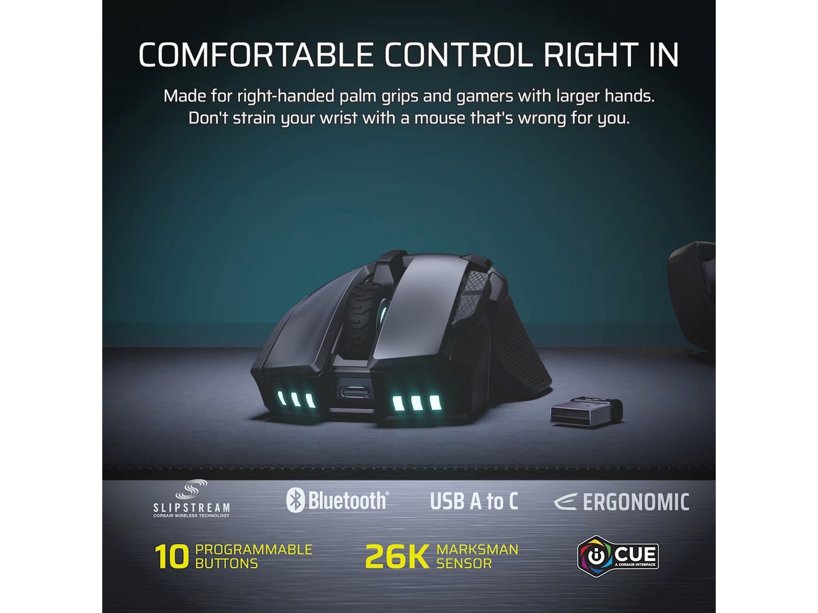 Corsair Ironclaw gamingmus trådløs SE Gamingmus