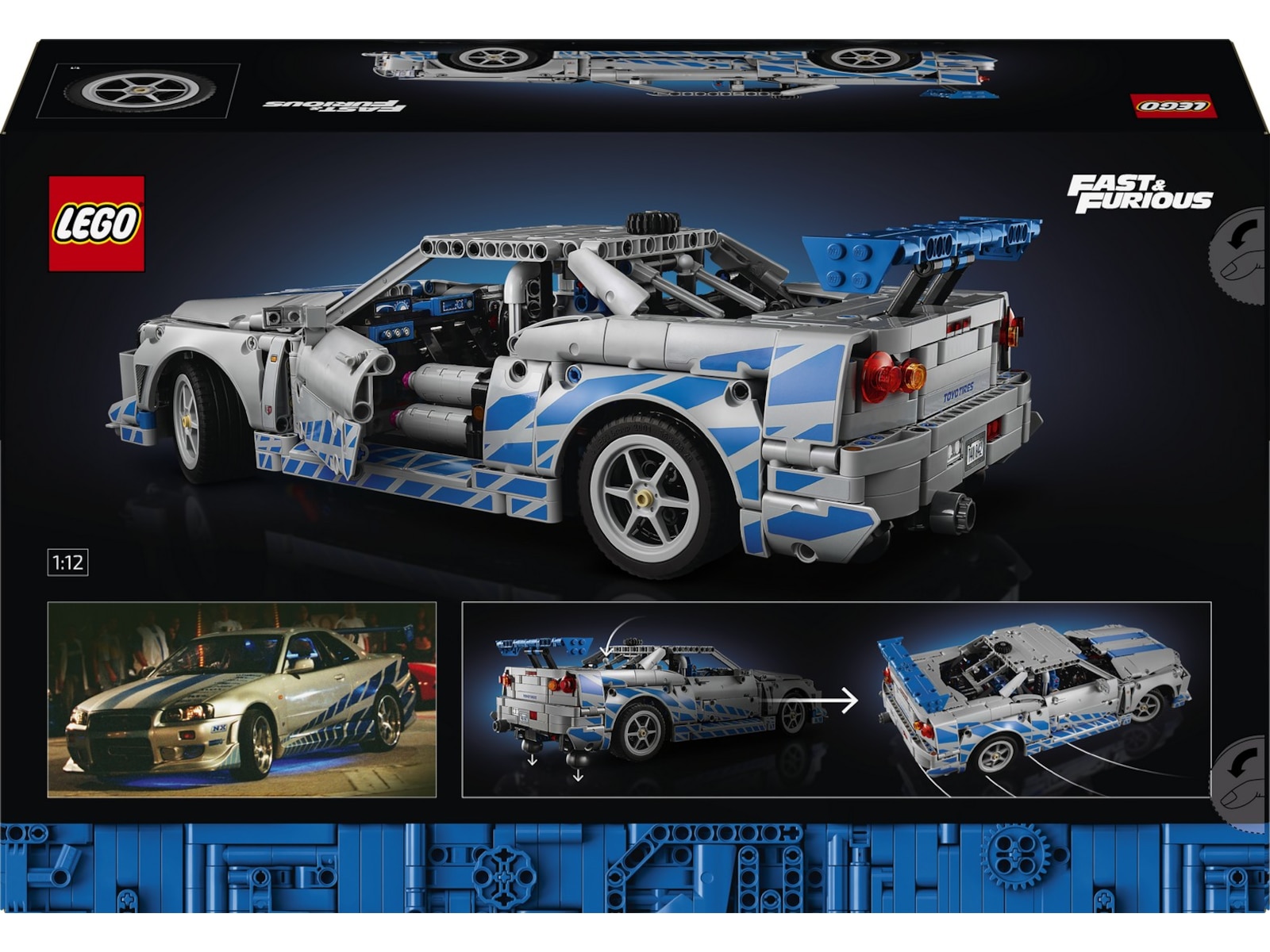 LEGO Technic 2 Fast 2 Furious Nissan Skyline GT-R (R34)-bil 42210 LEGO