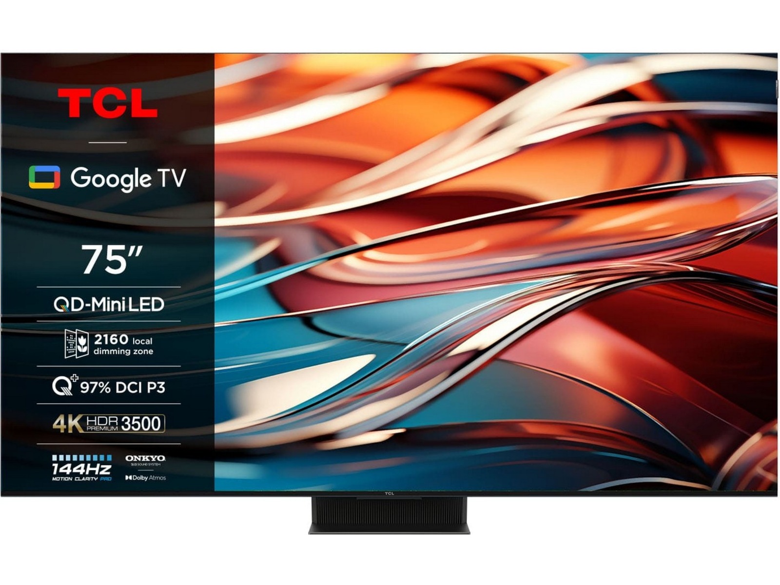 TCL 85" 85C855 QLED Pro 4K Google TV 144Hz -B-Grade Demo TV/projektor