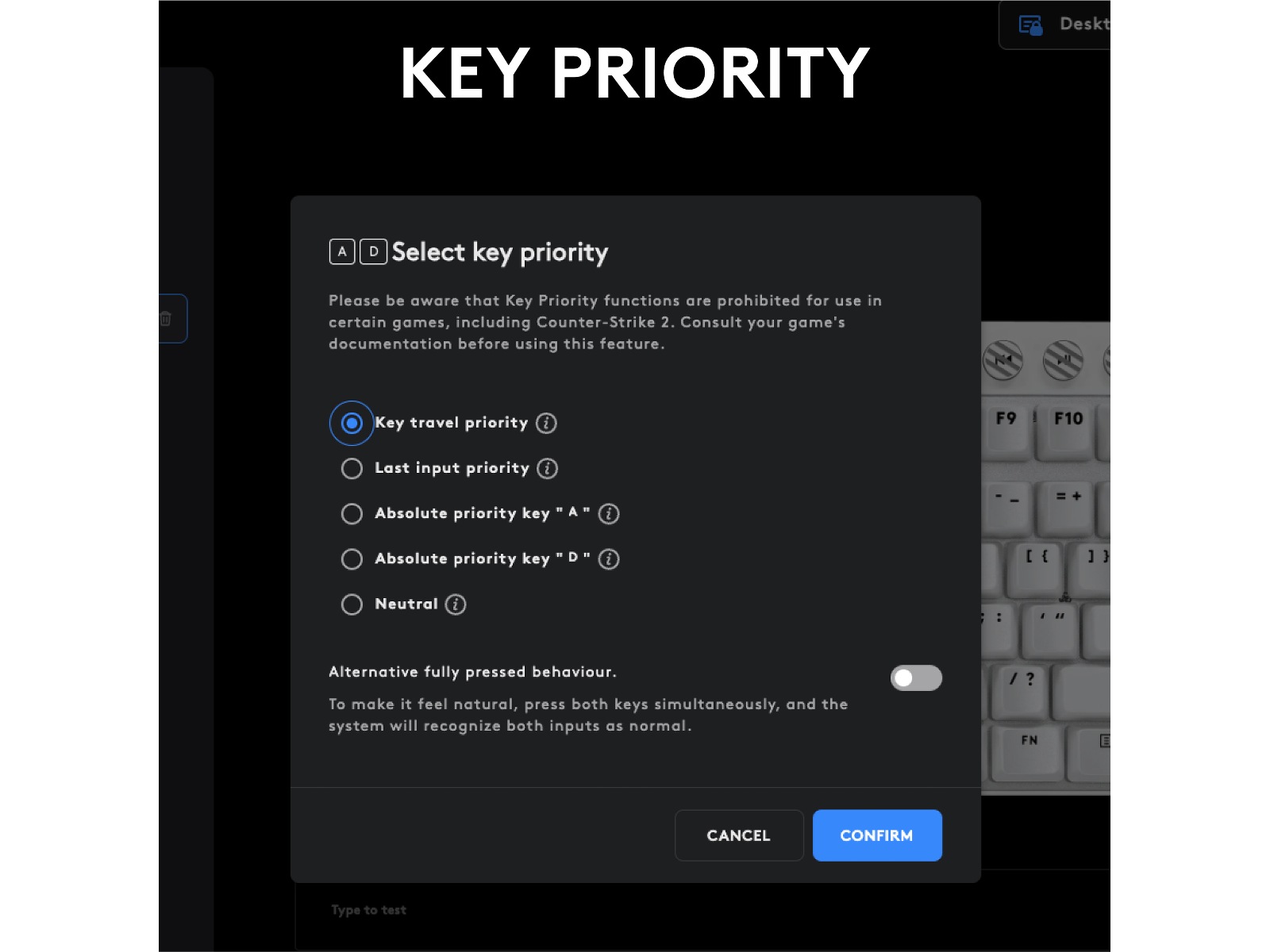 Logitech G Pro X TKL Rapid gamingtastatur (hvit) Gamingtastatur