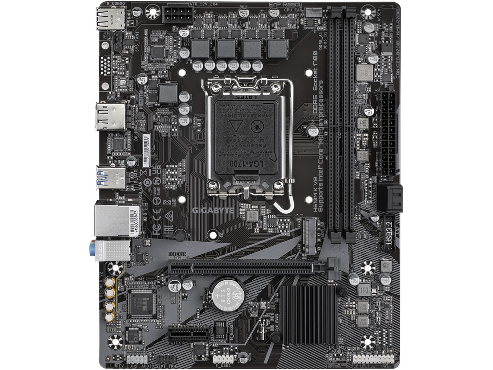 Gigabyte H610M K V2 Hovedkort Intel Socket