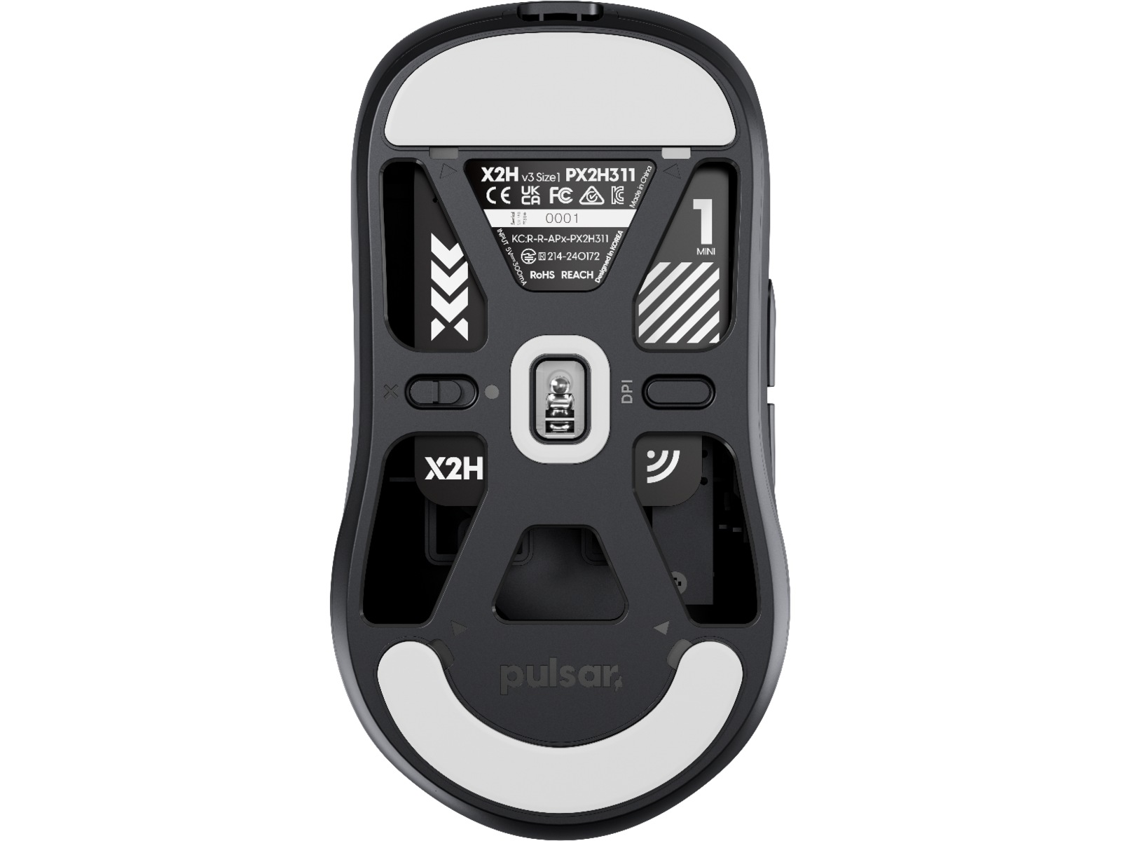 Pulsar X2H V3 Mini trådløs gamingmus (sort) Gamingmus