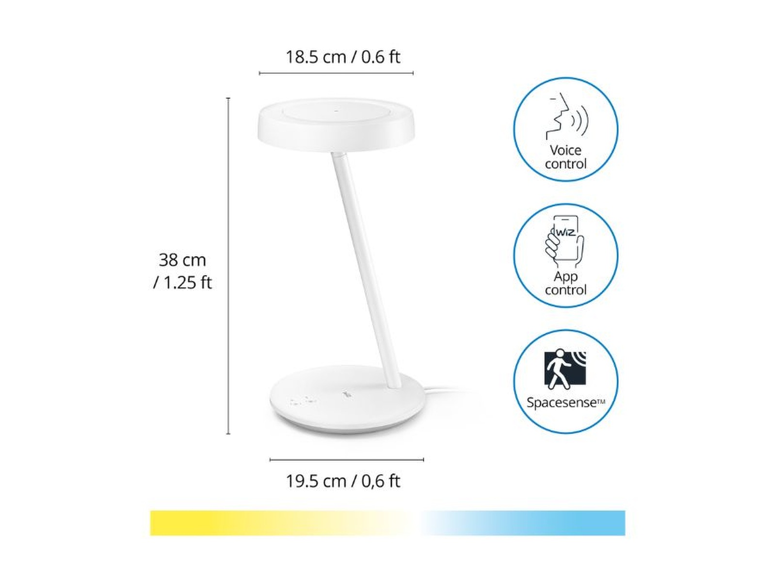 WiZ Portrait Smart skrivebordslampe Bordlampe