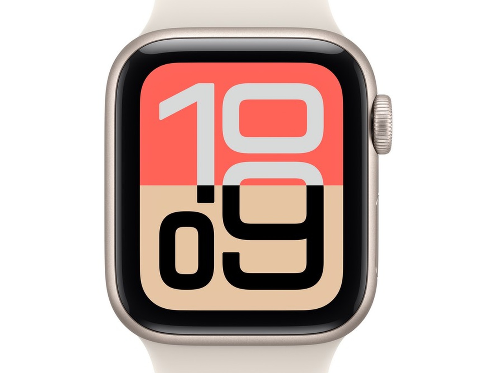 Apple Watch SE 3 GPS 40 mm Starlight aluminiumkasse med Starlight Sport Band - S/M Smartklokker