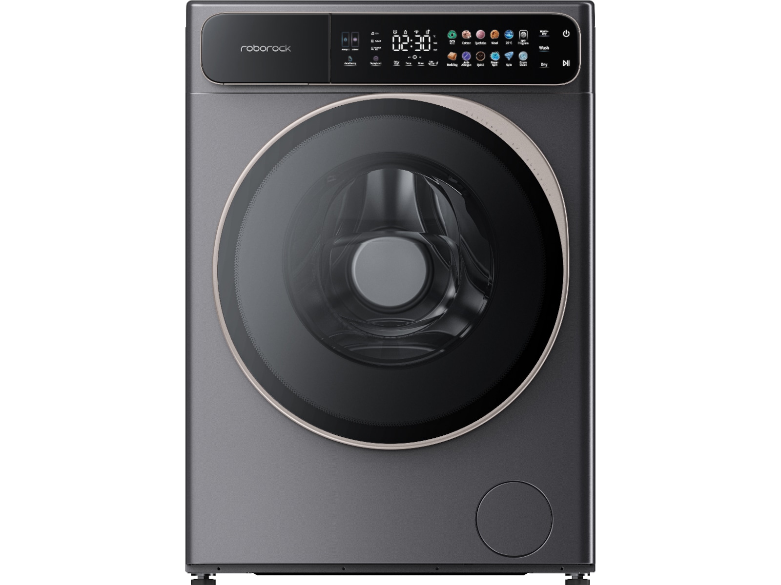 Roborock ZEO One vask/tørk (grå) + robotstøvsuger Kombinert vaskemaskin og tørketrommel