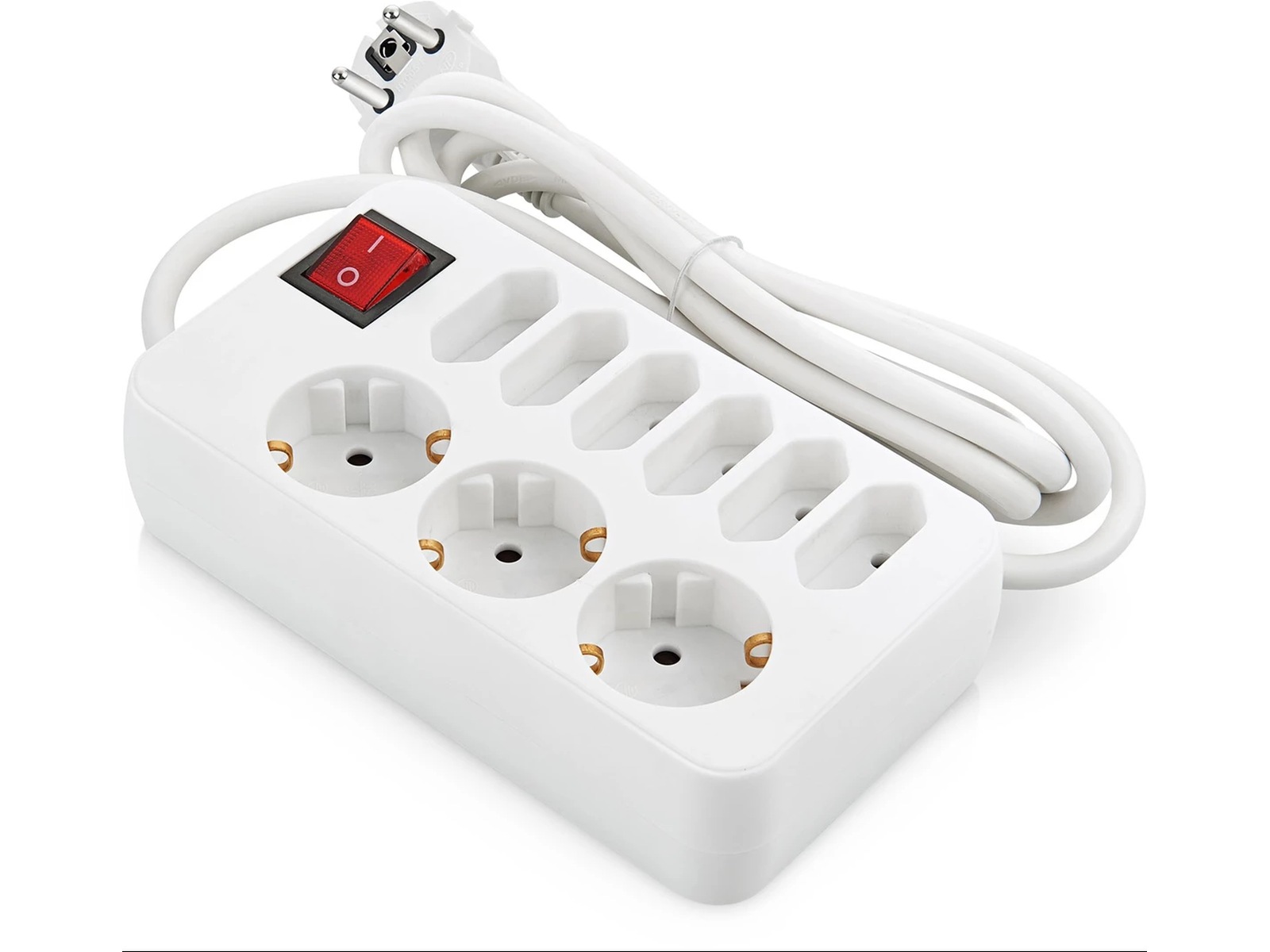 ON 9-veis kompakt strømforgrener 2-pack Skjøtekabel & forgrener