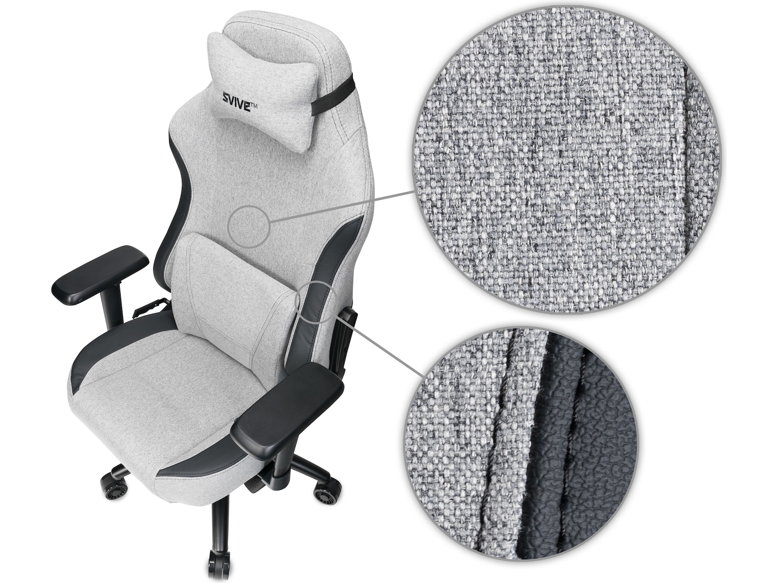 Svive Gemini gamingstol (lys grå) Gamingstoler