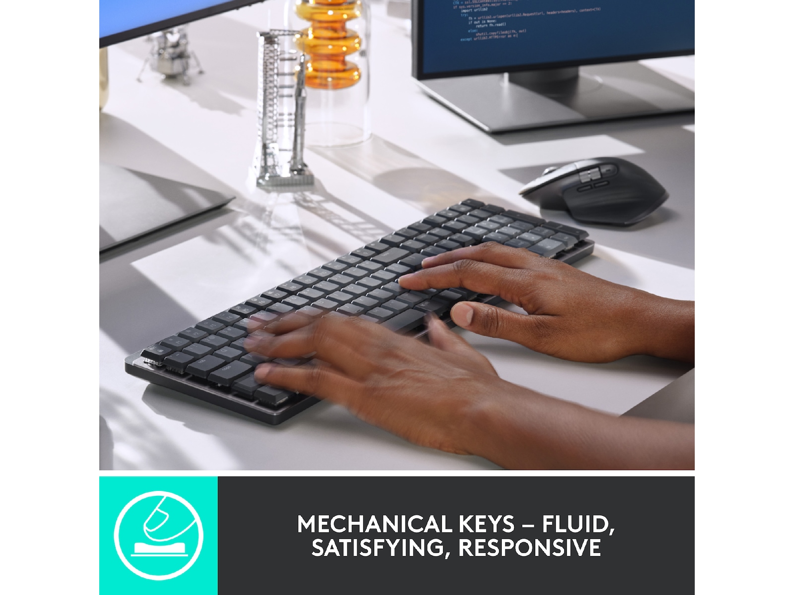 Logitech MX Mechanical Wireless Linear (graphite) Tastatur