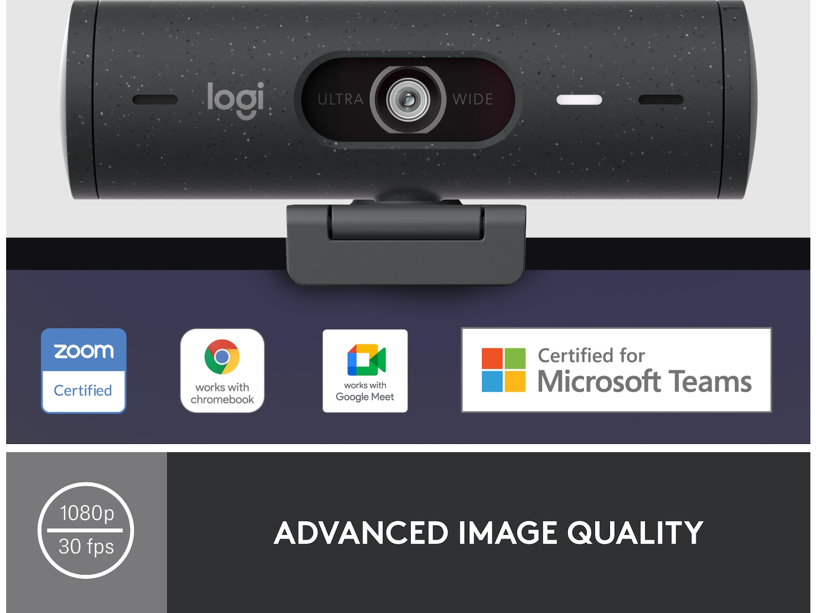 Logitech Brio 500 webkamera (graphite) Webkamera