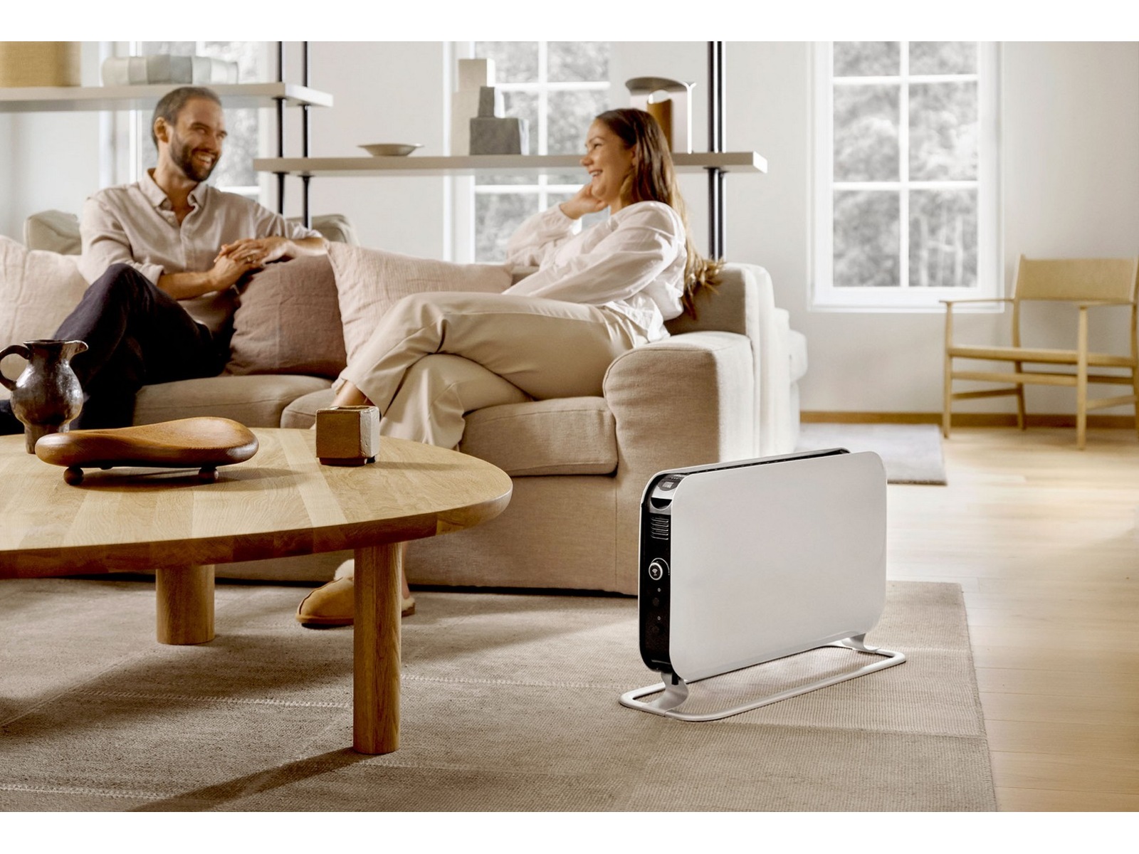 Mill Max WiFi gulvovn 1500W (hvit) Frittstående varmeovner