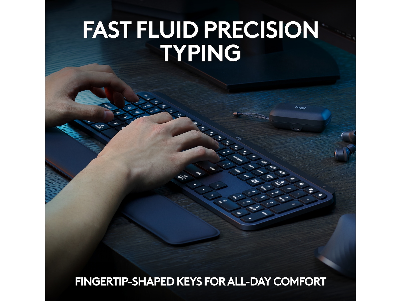 Logitech MX Keys S Trådløst Tastatur (graphite) Tastatur