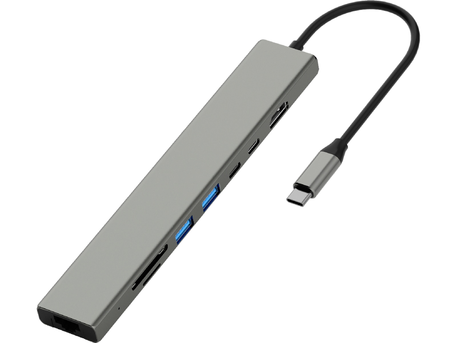 Andersson USB-C Hub (grå) Dockingstasjon & USB-HUB