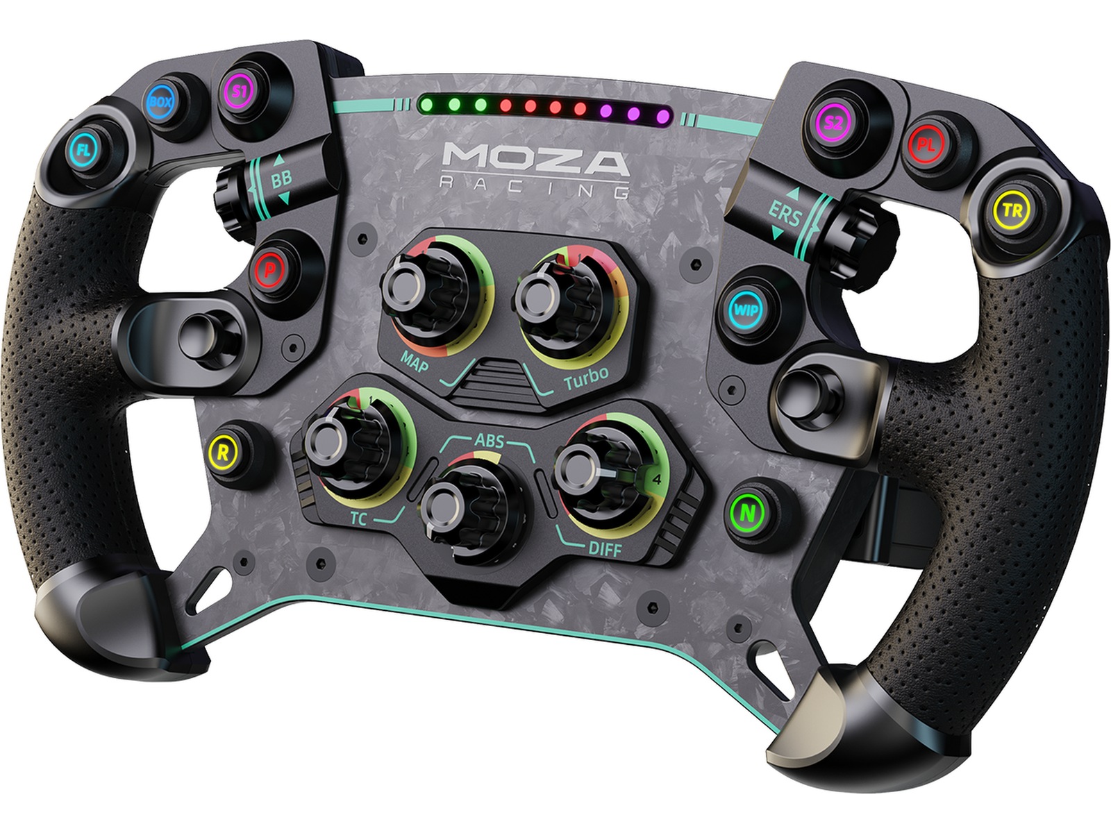 Moza Racing GS V2P Microfiber Leather GT Ratt 30cm Ratt og pedaler