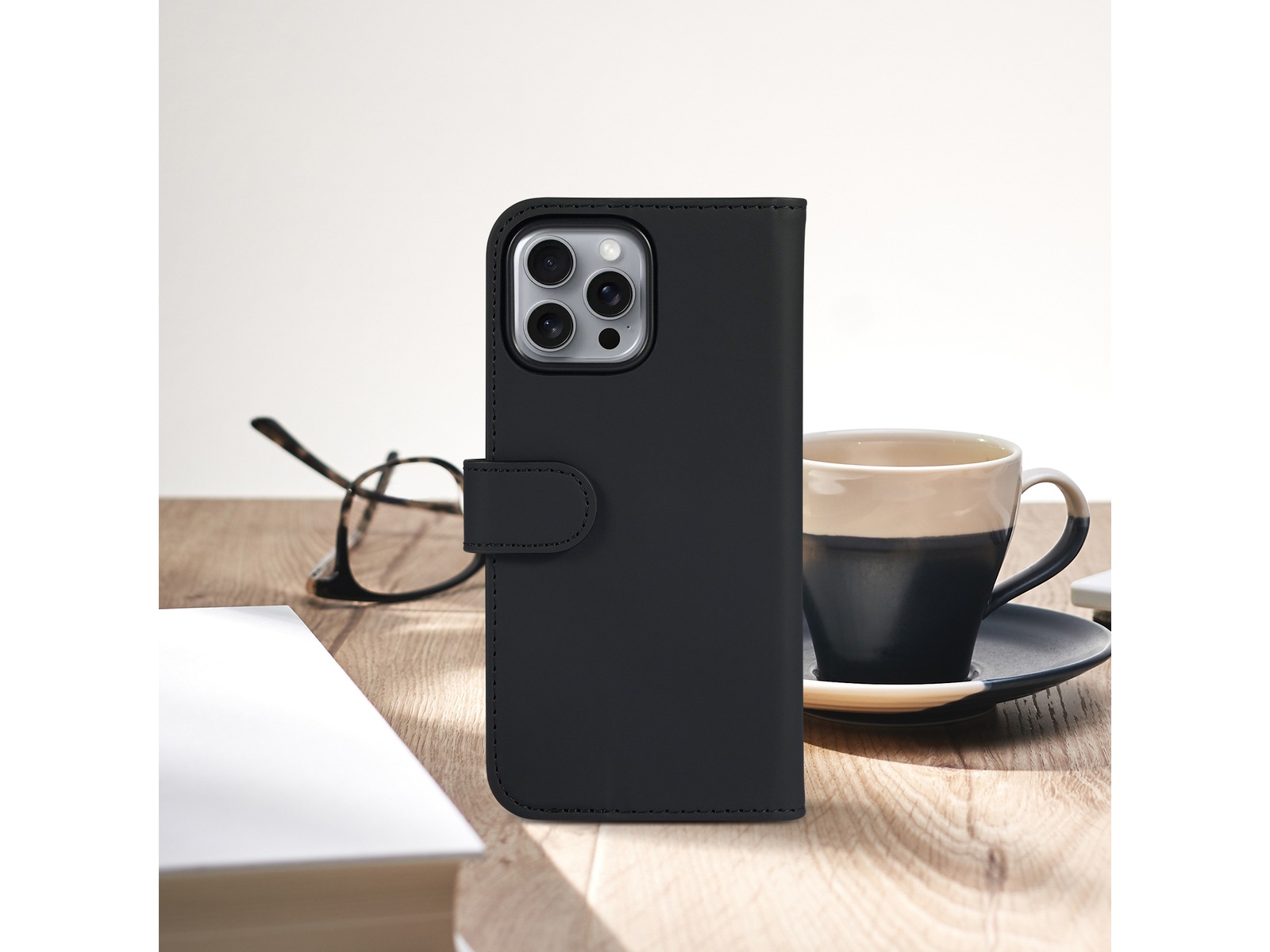 iiglo iPhone 16 Pro Max Lommebokdeksel (sort) Mobildeksel