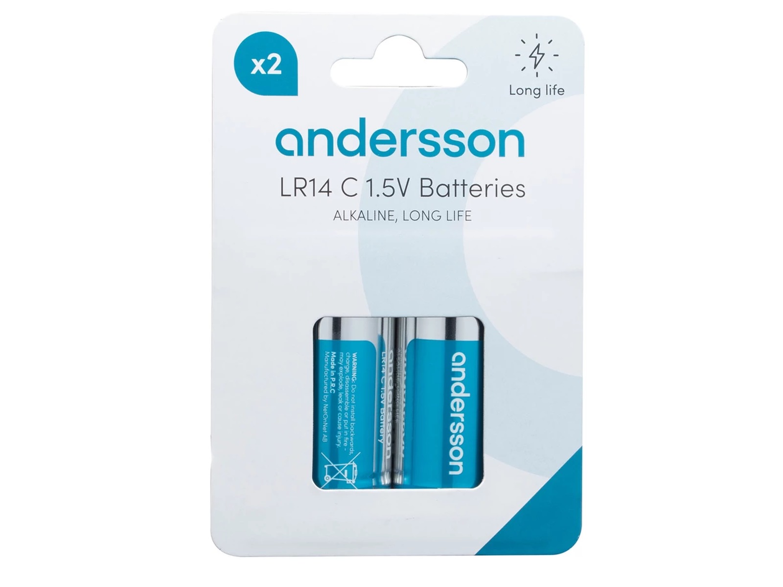 2-pk LR14 C-batterier 1,5 V Batterier til generell bruk