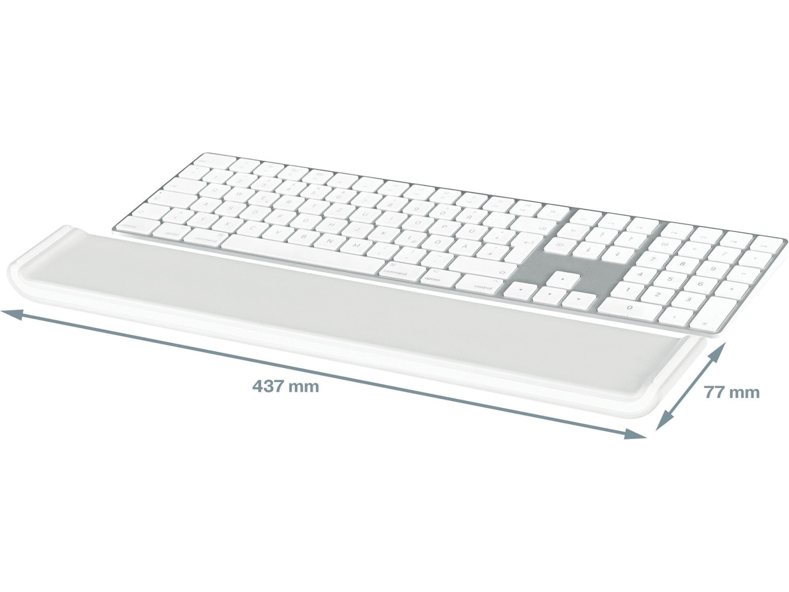 Leitz Ergo Cosy Håndleddsstøtte for tastatur (lys grå) Håndleddstøtte