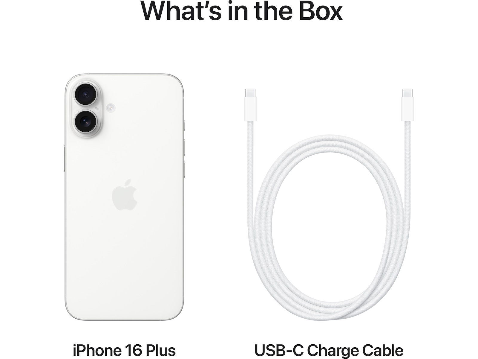 iPhone 16 Plus 128GB (hvit) Mobiltelefoner