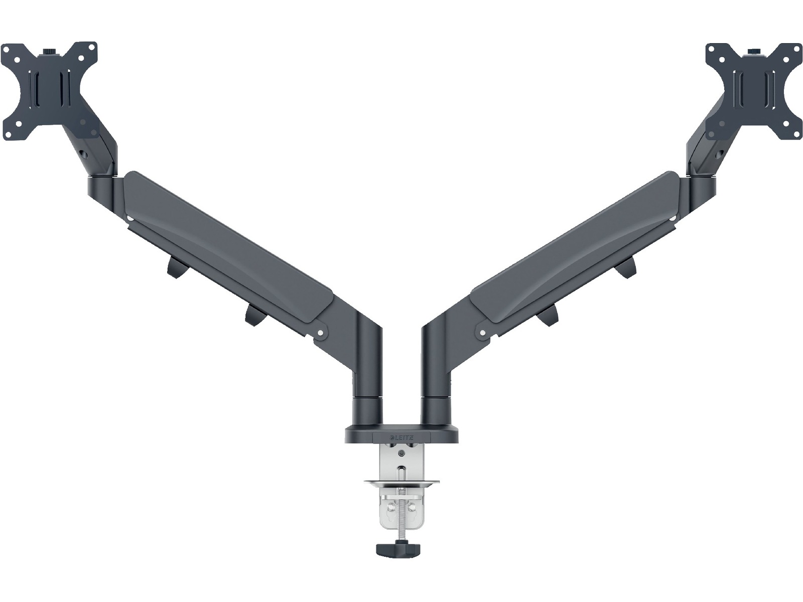 Leitz Ergo Skjermarm dobbel, plassbesparende, 17”-32” flat/buet skjerm Skjermstativ og skjermfeste