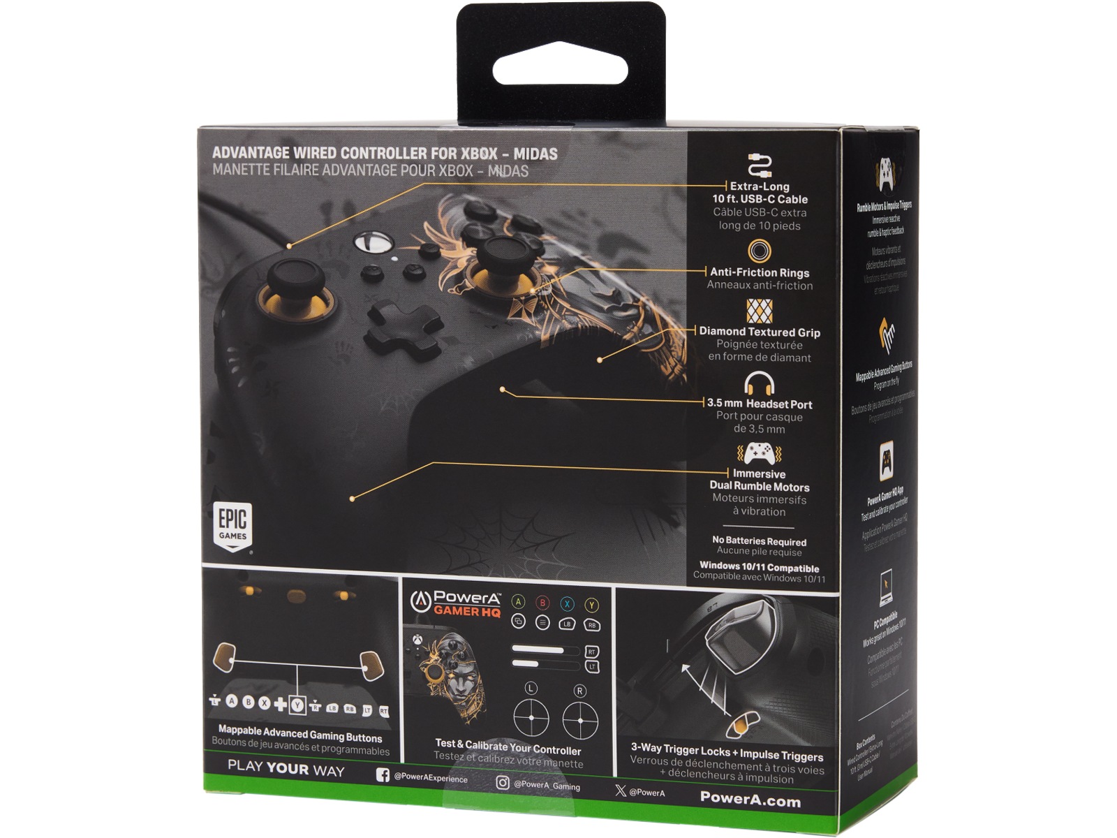 PowerA Xbox Series X/S Kontroller (Midas) Tilbehør til spillkonsoller