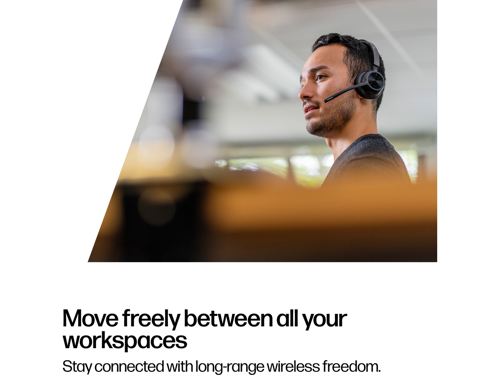 Poly Voyager 4320-M MS USB-C Headset med ladestativ Trådløse hodesett
