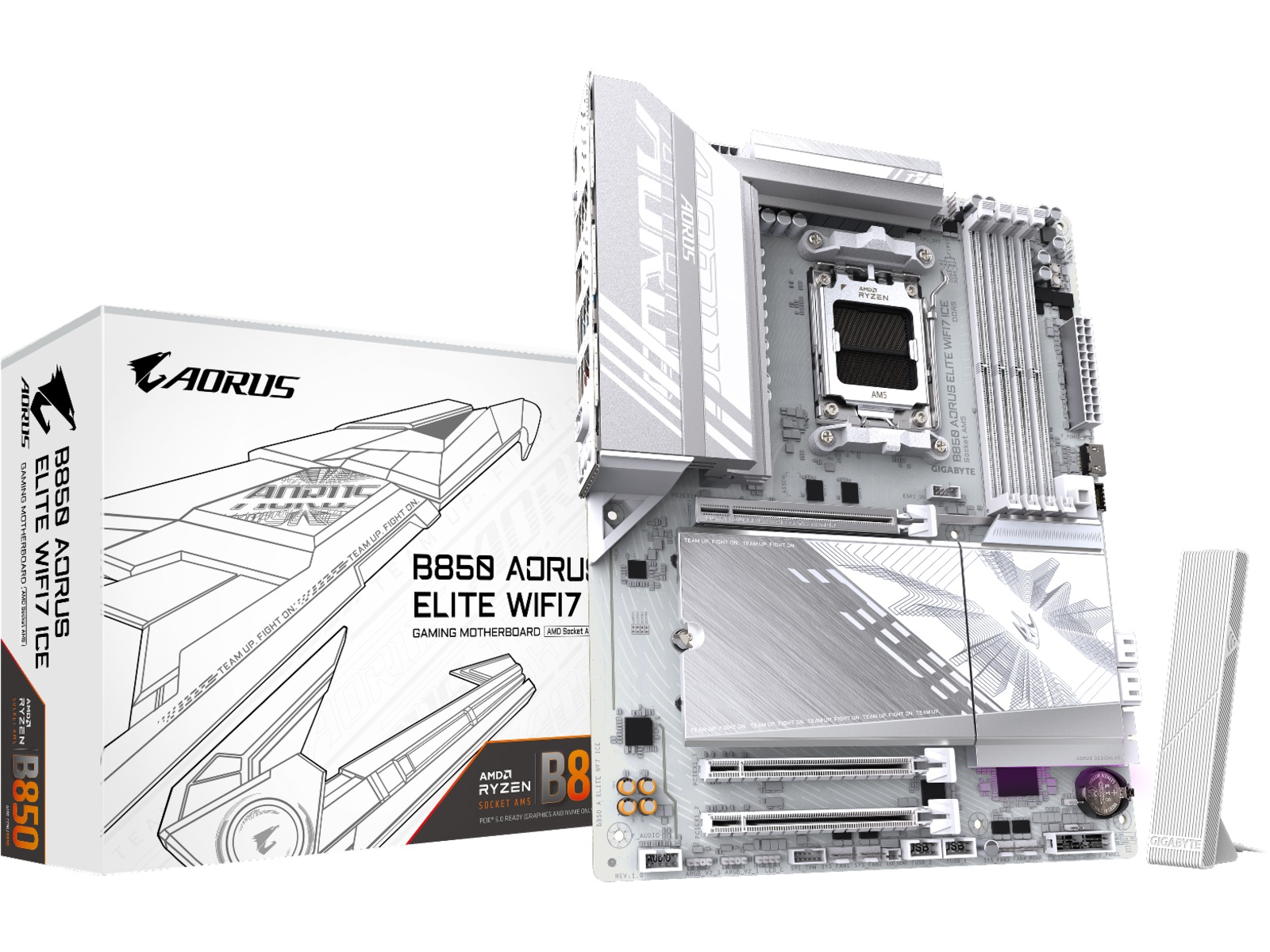 Gigabyte B850 AORUS ELITE WF7 ICE Hovedkort AMD Socket