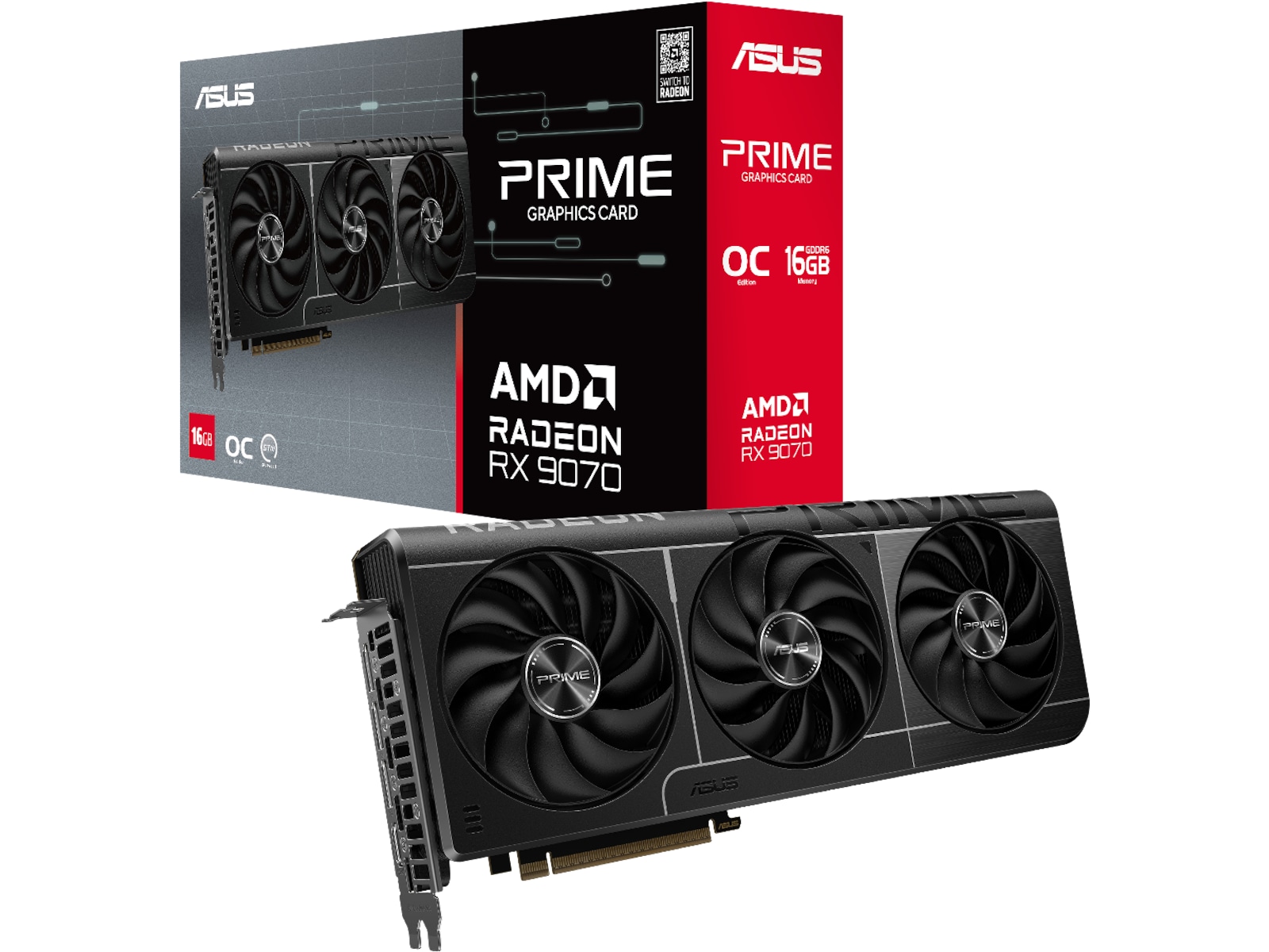 ASUS Prime AMD Radeon RX 9070 OC Skjermkort