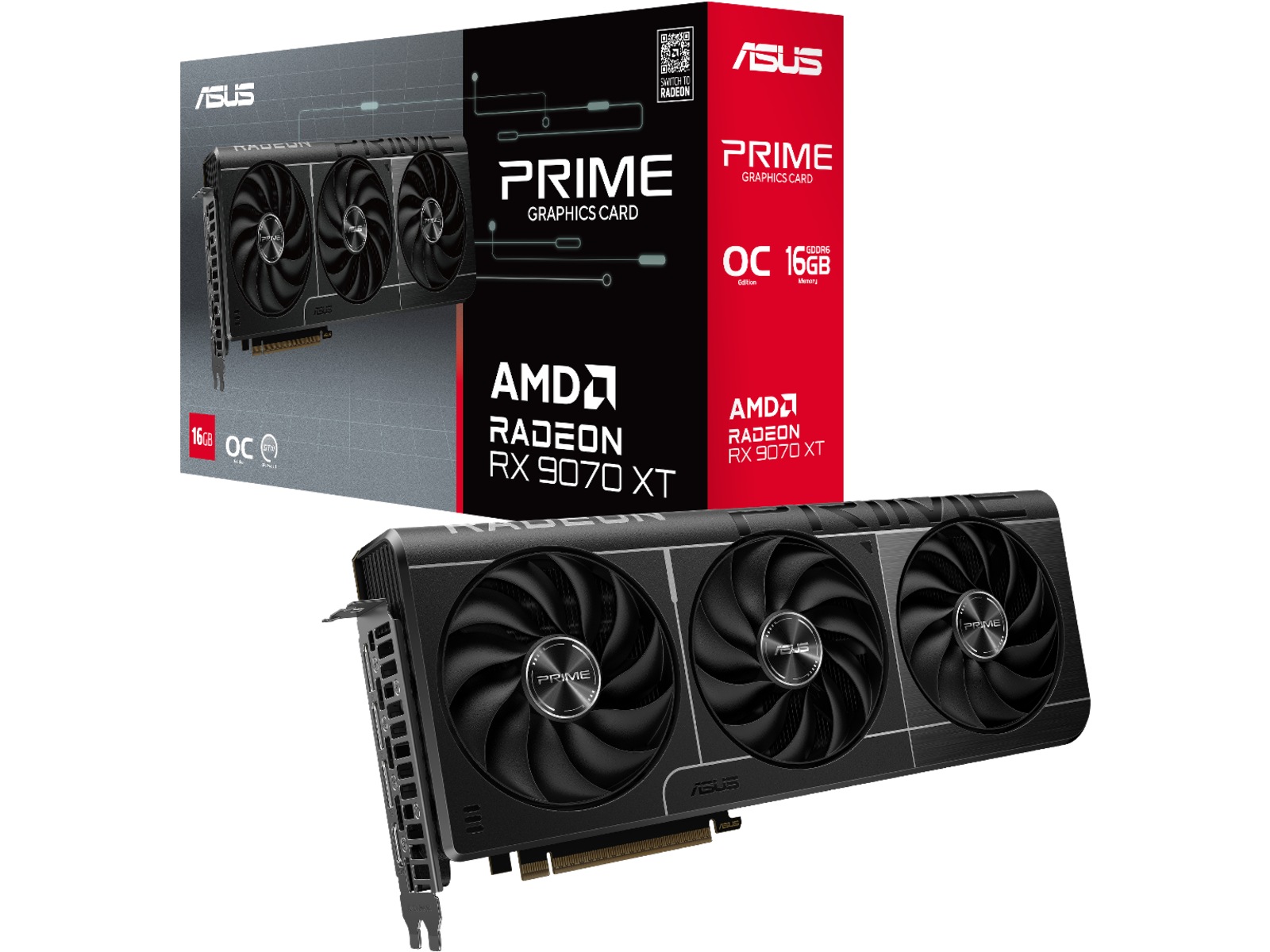ASUS Prime AMD Radeon RX 9070 XT OC Skjermkort