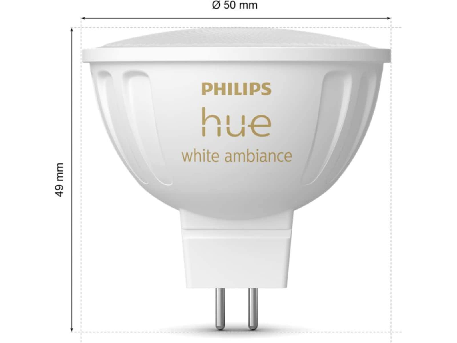 Philips Hue WA 4.7W 12V MR16 lyspære 2PK Lyspærer & LED-pærer