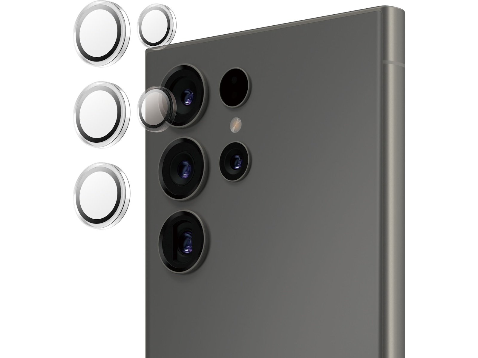 PanzerGlass Galaxy S25 Ultra Hoops Linsebeskytter (gjennomsiktig) Skjermbeskytter