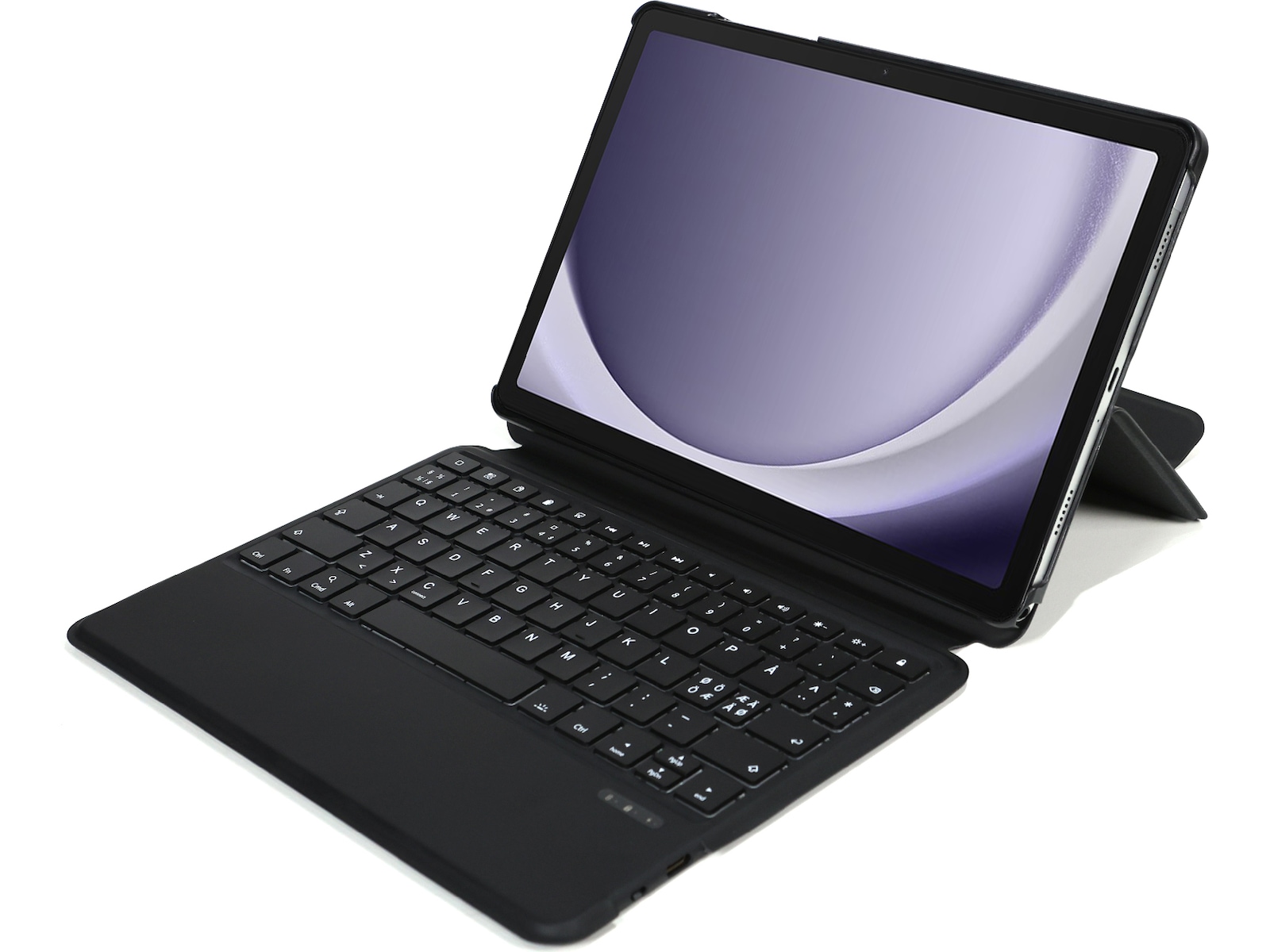 Gre8t Galaxy Tab A9+ tastaturdeksel (sort) Tastatur og stylus