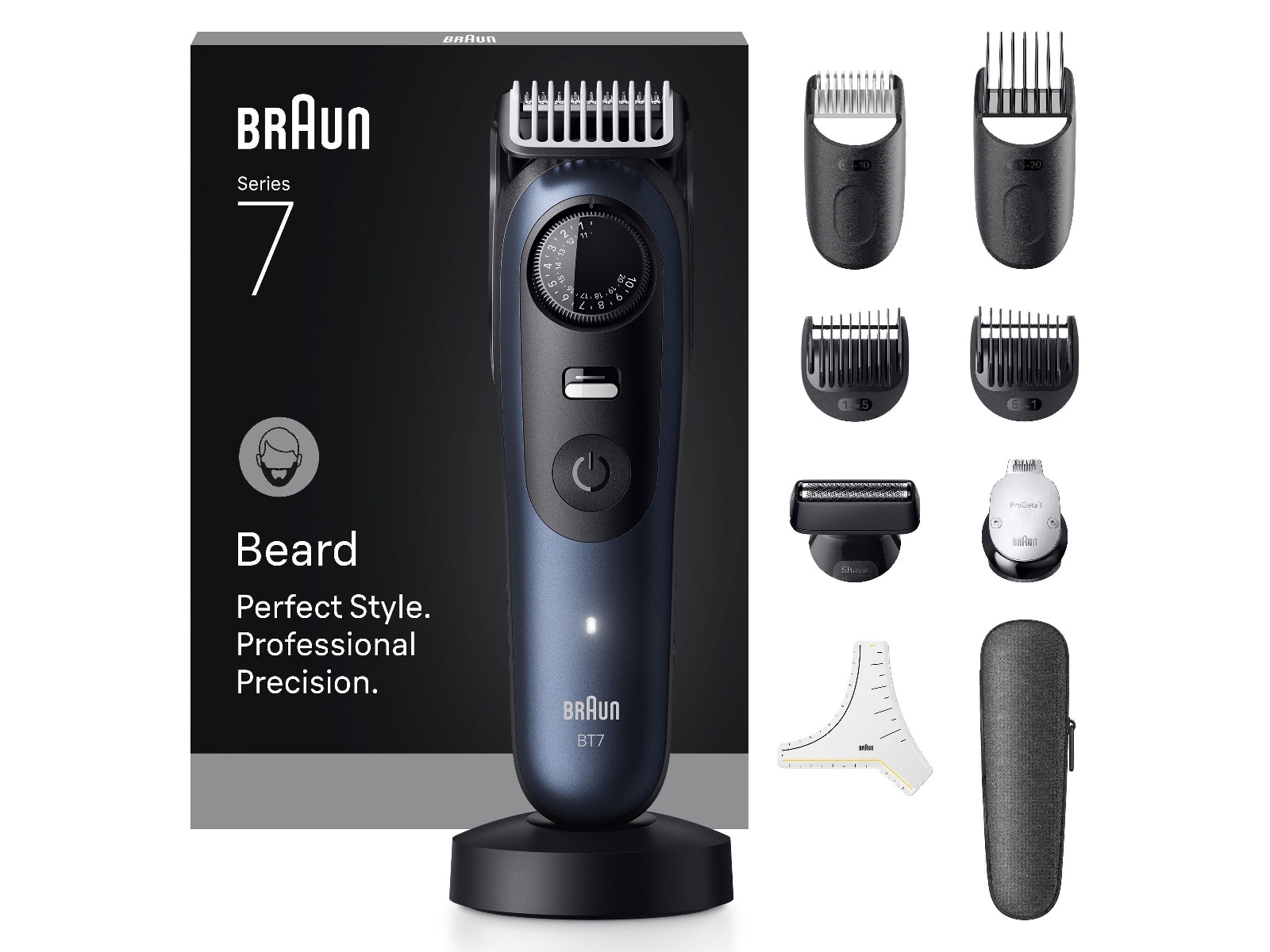Braun Series 7 Skjeggtrimmer (blå) Barbermaskiner