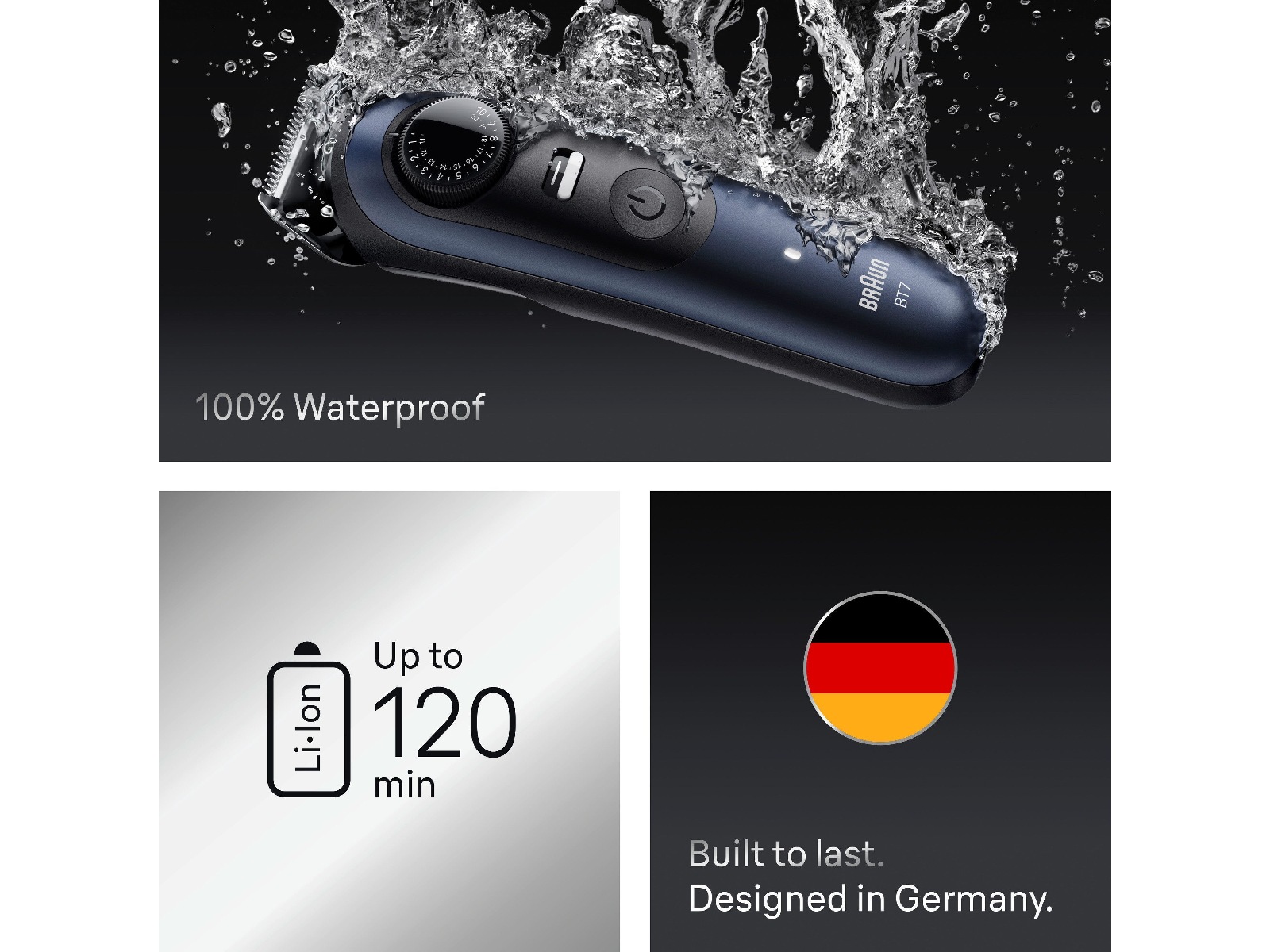 Braun Series 7 Skjeggtrimmer (blå) Barbermaskiner