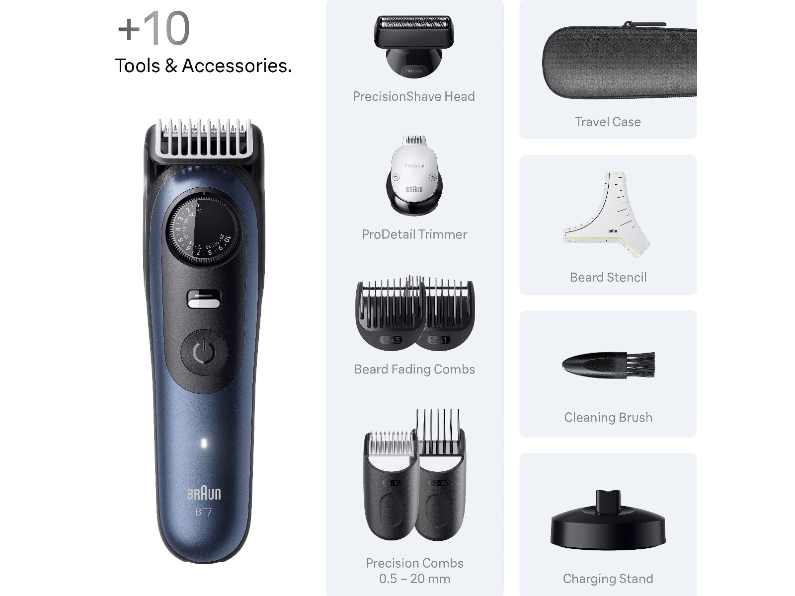 Braun Series 7 Skjeggtrimmer (blå) Barbermaskiner