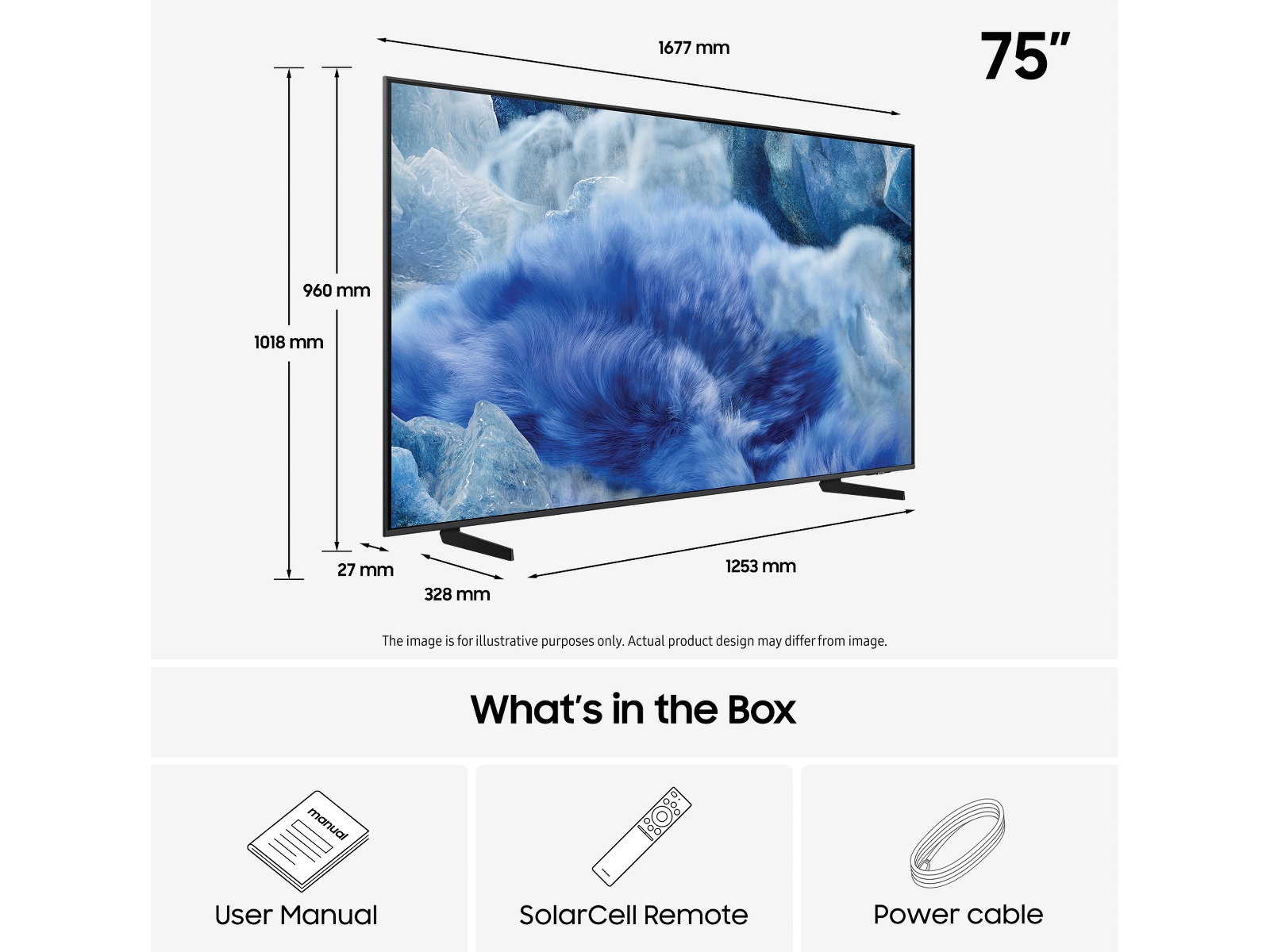 Samsung 75" Q8FA QLED 4K Smart TV (2025) 70 - 79 tommer TV