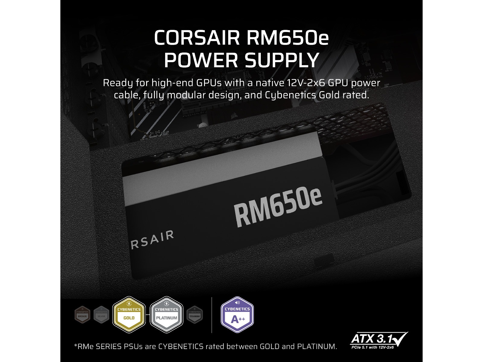 Corsair RMe Series RM650e PSU Enheter