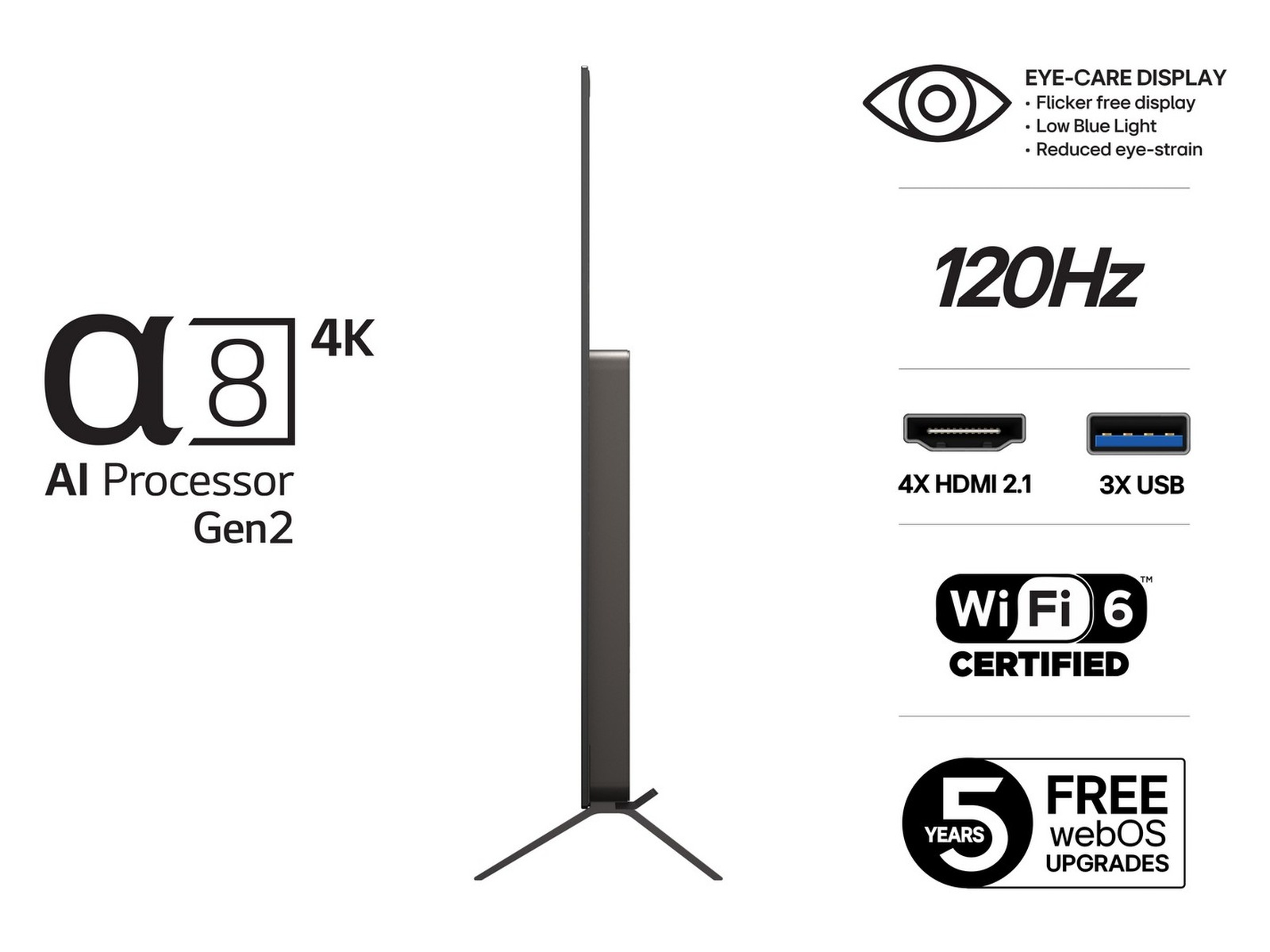 LG 55" B5 AI 4K OLED smart-TV (2025) 50 - 59 tommer TV