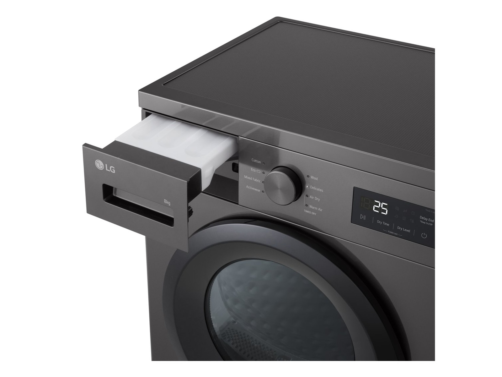 LG RHA1008NDK tørketrommel (mørk sølv) Tørketrommel