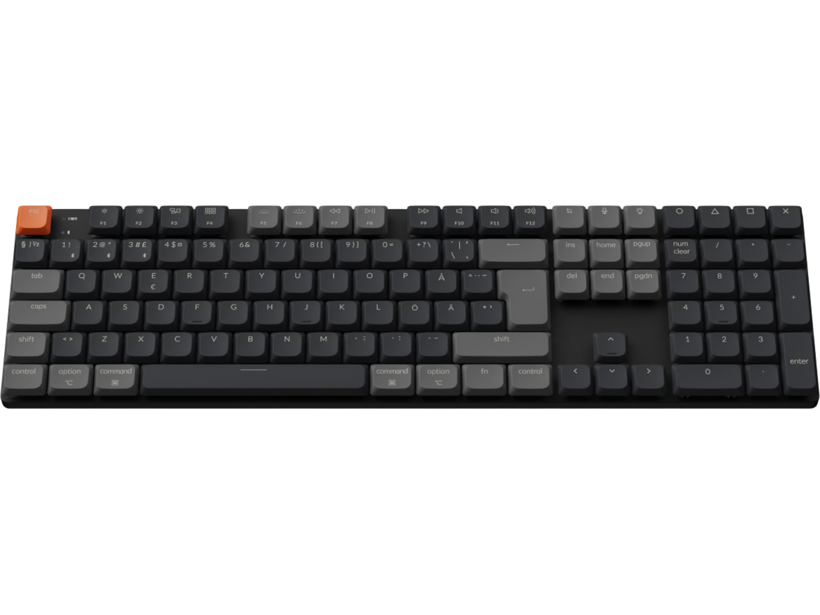 Keychron K5 V2 trådløst tastatur hot swap QMK low profile 2.0 (brun) Gamingtastatur