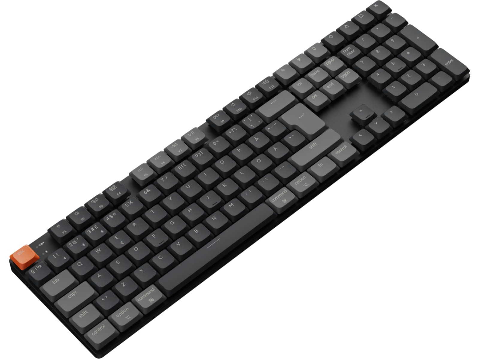Keychron K5 V2 trådløst tastatur hot swap QMK low profile 2.0 (brun) Gamingtastatur
