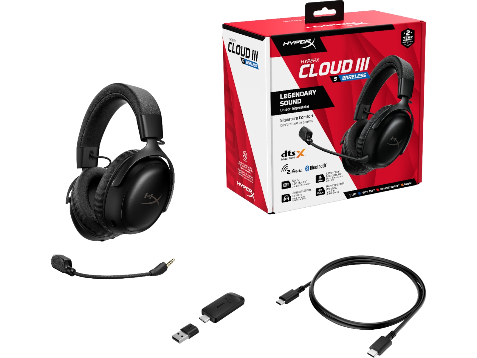 HyperX Cloud III S Trådløst Gaming Headset (sort) Gamingheadset