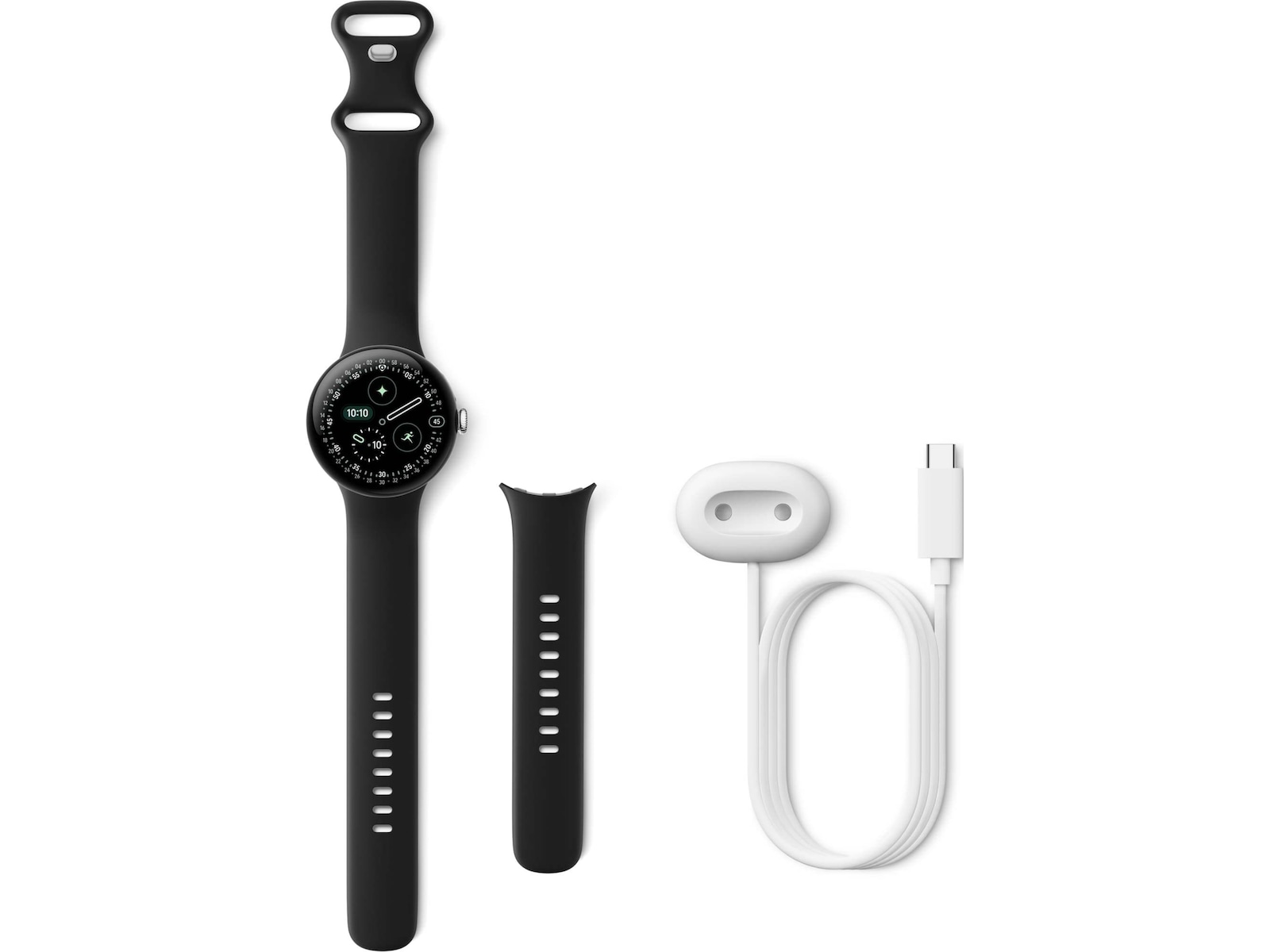 Google Pixel Watch 4 45mm LTE (sort) Smartklokker
